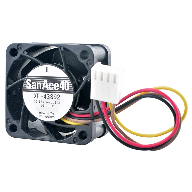 Dual Ball Bearing Cooling Fan 4cm 40mm 40x40x20mm DC12V 0.14A 4pin Low Profile Quiet Operation for Chassis CPU - XF-43892