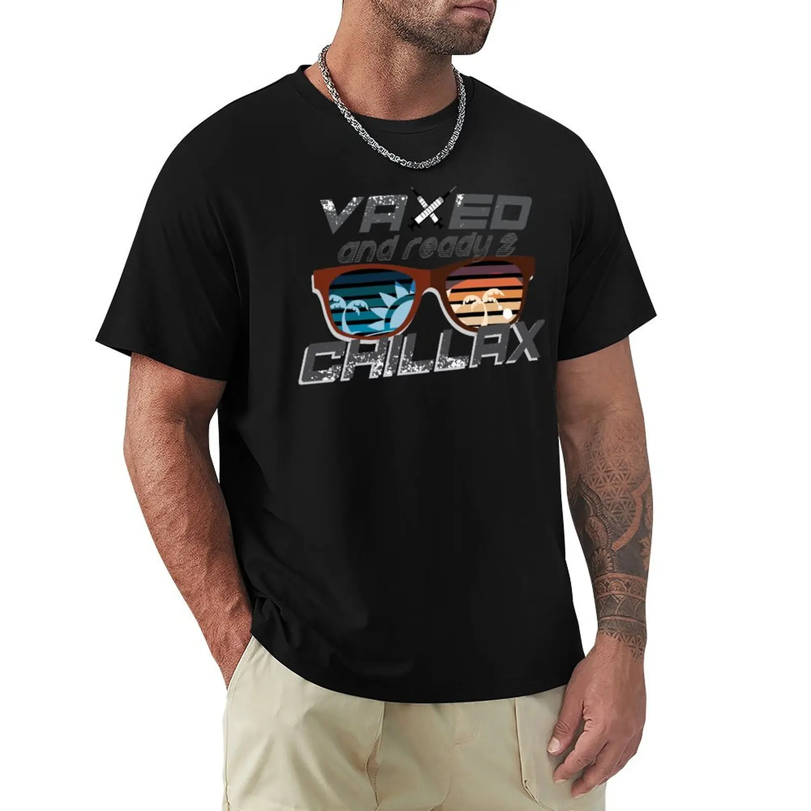 Camiseta Vaxed & Ready 2 Chillax, camiseta informal sencilla a la moda