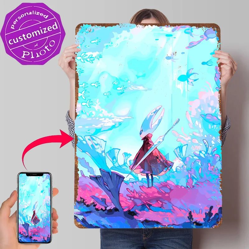 Hornet in a Vibrant Underwater World Metal Poster Customized Wall Art Retro Vintage Tinplate Signs for Home and Decoration House
