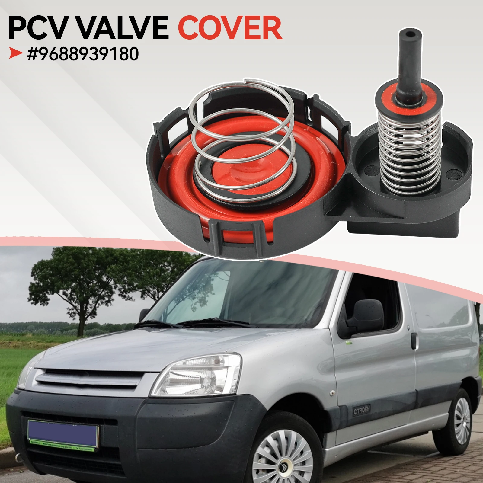Nuevo Kit de reparación de tapa de válvula PCV para Citroen C3 Peugeot Ford 1,6 E-HDI HDI Volvo C30 V50 9688939180 1685815