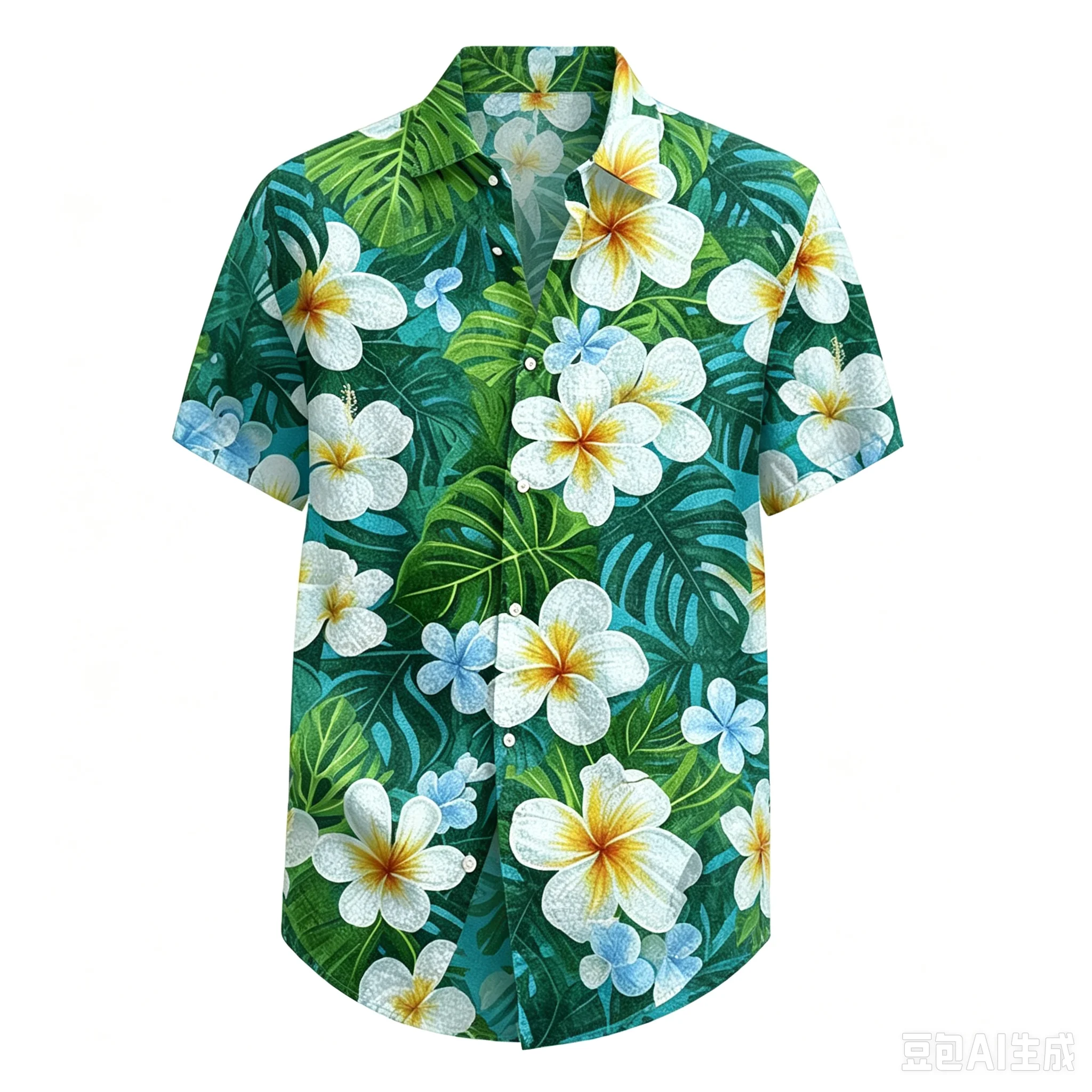 Vintage Flower Plants Pattern Men's Hawaiian Shirt Summer Street Short Sleeves Lapel Shirts 3d Printed Tropical Tree Beach Shirt