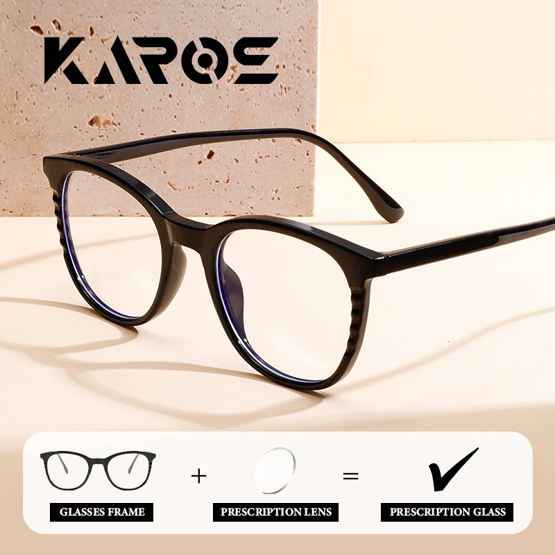 

KAROS New Fashion Cat Eye Customized Prescription Glasses Anti Blue Light Photochromic Progressive Optical Eyeglasses for Women