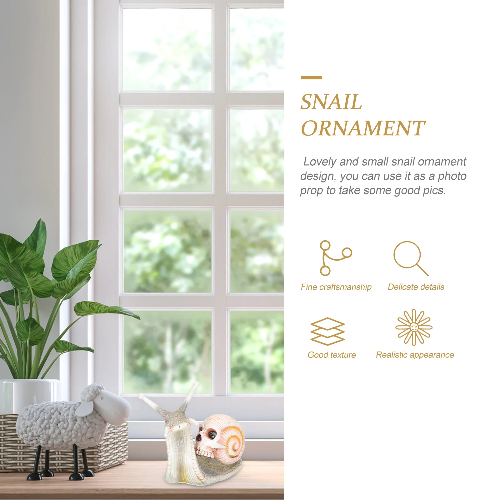 

Skull Snail Resin Garden Ornament Mini Landscape Decoration Flowerpot Bonsai Outdoor Desk Home Party Accessory