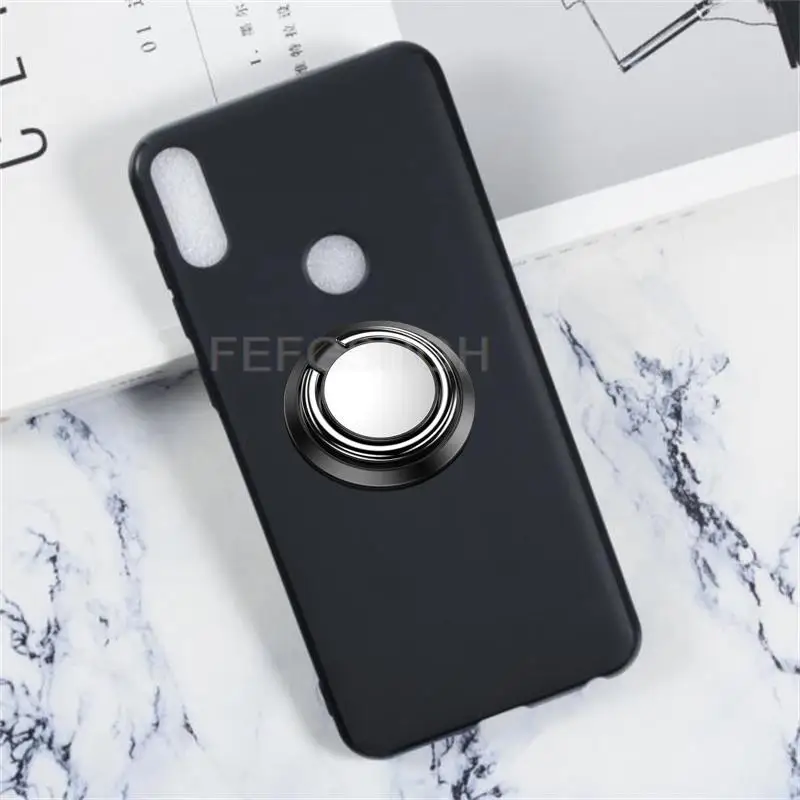 For Asus ZenFone Max Pro M1 ZB601KL ZB602KL X00TD Back Ring Holder Bracket TPU Soft Silicone protect Case Anti falling shell