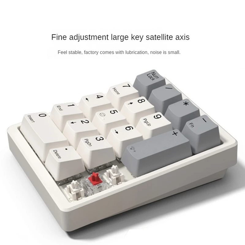 17 Keys Type C Wired Number Pad Mechanical Numeric Keypad Numpad Gaming Mini Keyboard Programming Keypads Red Axis