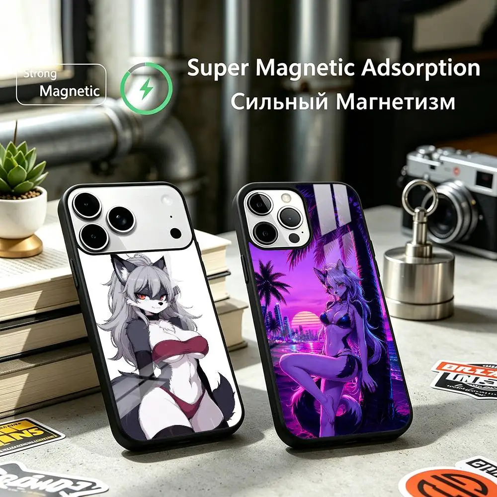 Loona Helluva Boss Phone Case For iPhone17,16,15,14,13,12 Plus,Pro Compatible with magnetic wireless charging