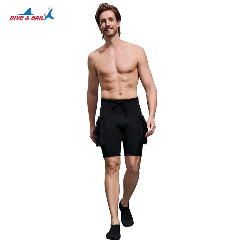 Diving Short Pants, 3MM Neoprene Men Snorkeling Shorts Diving Equipment Wetsuit Pocket Pants