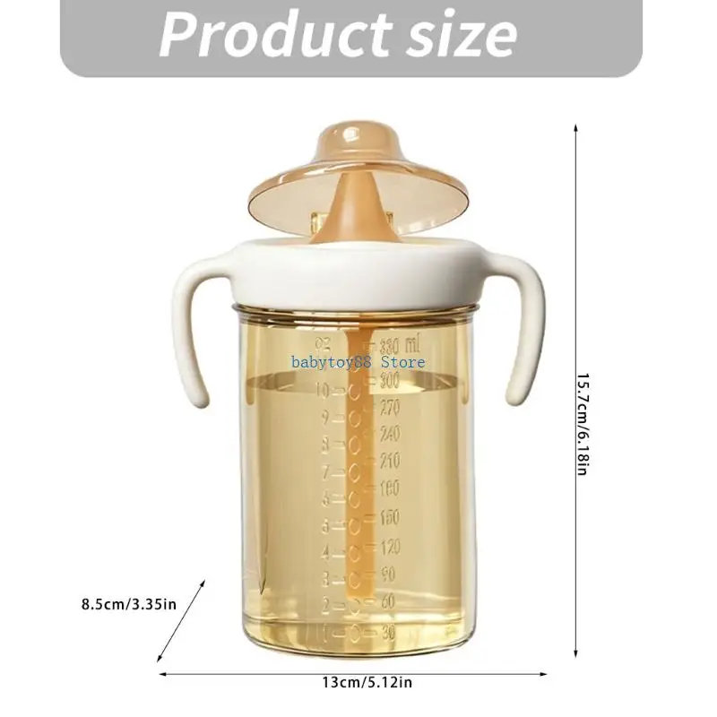 Y4UD Lightweight Toddler Cup with Lid and Soft Silicone Spout, Trainer Drinking Cup with Easy-Hold Sides for Daily Home