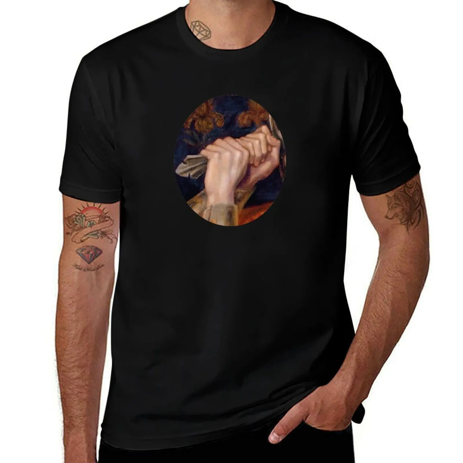 Dante Gabriel Rosetti painting detail T-Shirt Sweat Resistant Workout Tee Shirt T-Shirt