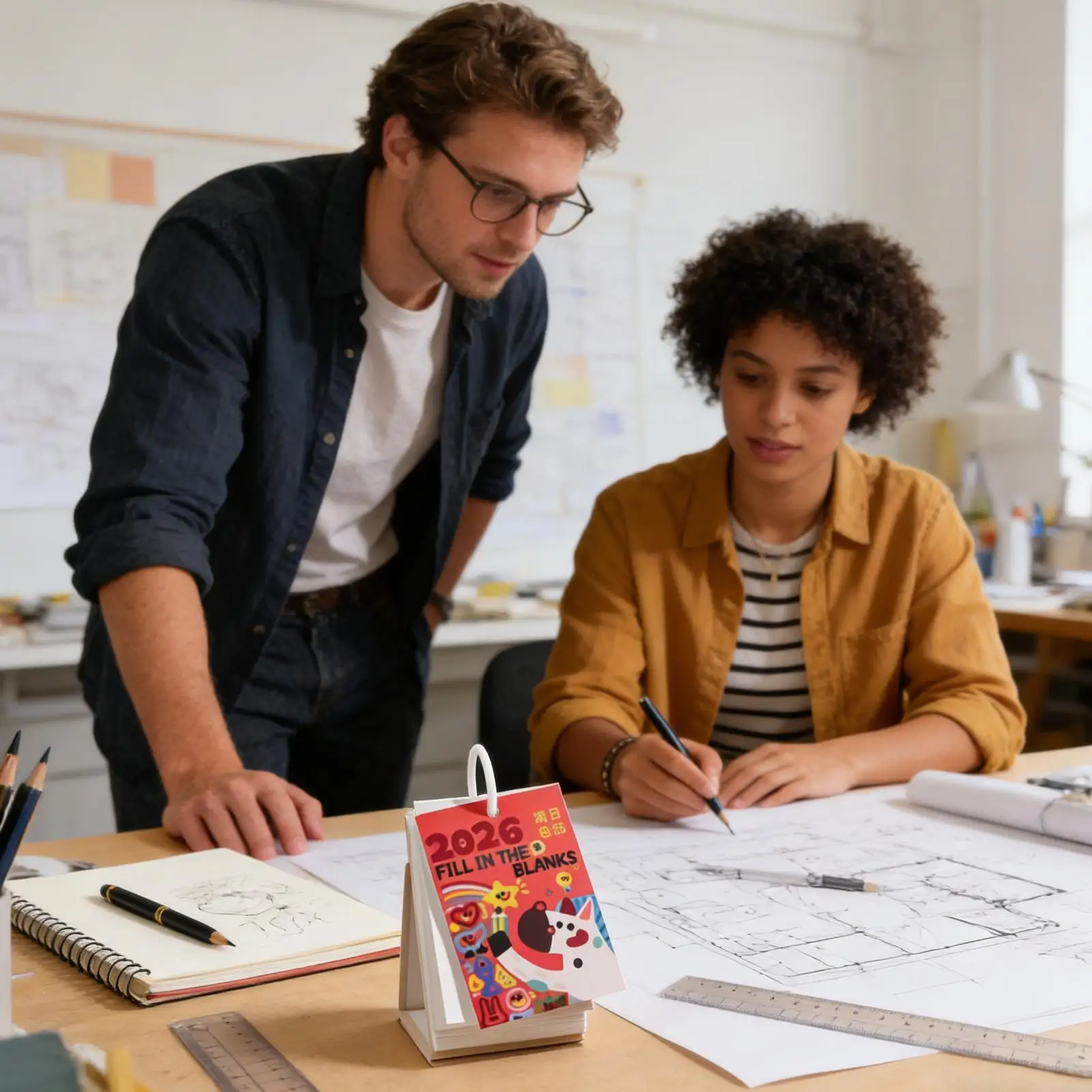 تقويم التلوين 2026 مخطط سنوي الديكور لتقوم بها بنفسك ورقة التقويم للمنزل مكتب النوم غرفة نوم غرفة المعيشة متجر الحضانة المدرسية