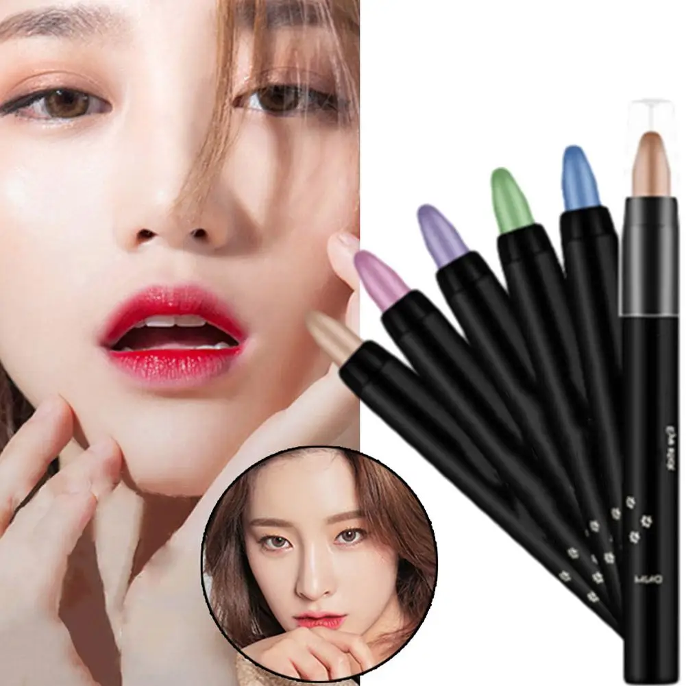 1pc Eye Makeup Eye Shadow Pen Color Pearlescent Pen HighGloss Color Rotating Waterproof Matte Pen Sleeping Silkworm Makeup W5N4