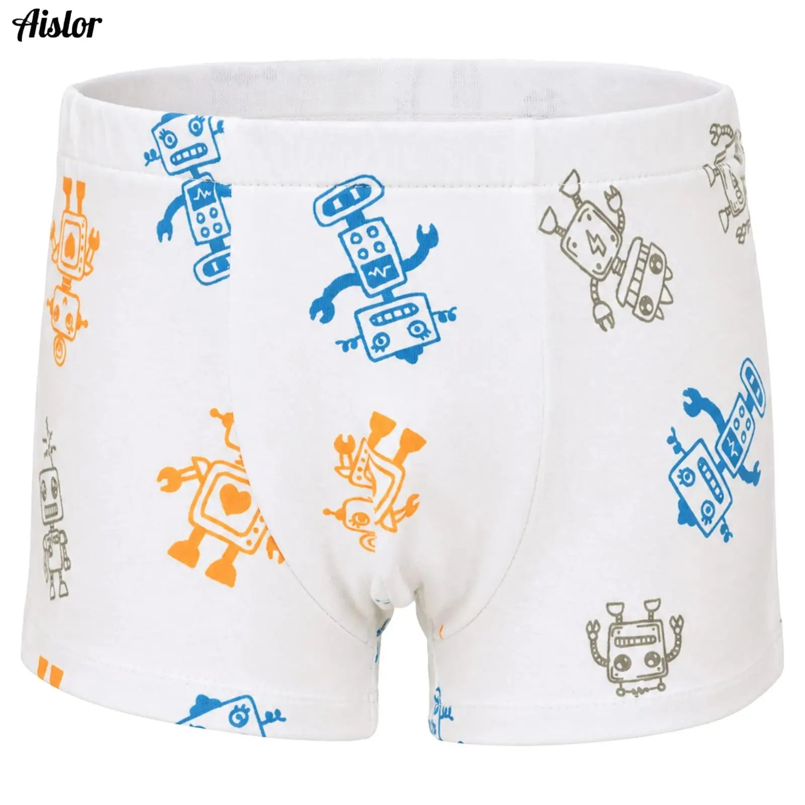 Kids Boys Girls Cute Printed Shorts Postoperative Care Underwear Full-open Hook-and-loop Fastener Elastic Waistband Underpants
