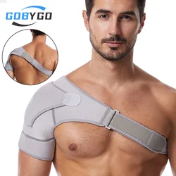 GOBYGO 1Pcs Adjustable Shoulder Support Brace Pad Belt Shoulder Back Brace Guard Bandage Neoprene Shoulder Compression Sleeves