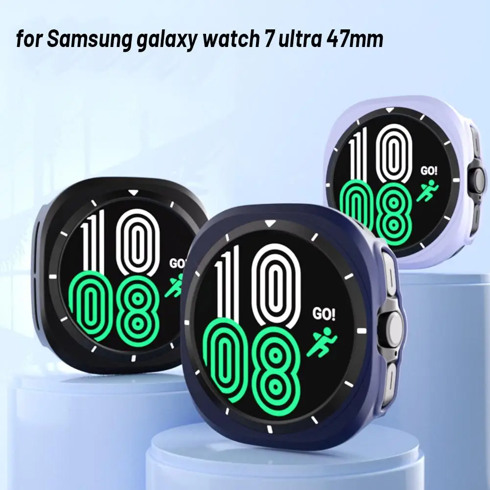 For Samsung Galaxy Watch7 Ultra Watch Case Protection Case Half Pack PC Oil Injection Hollow Protection Case Accessories