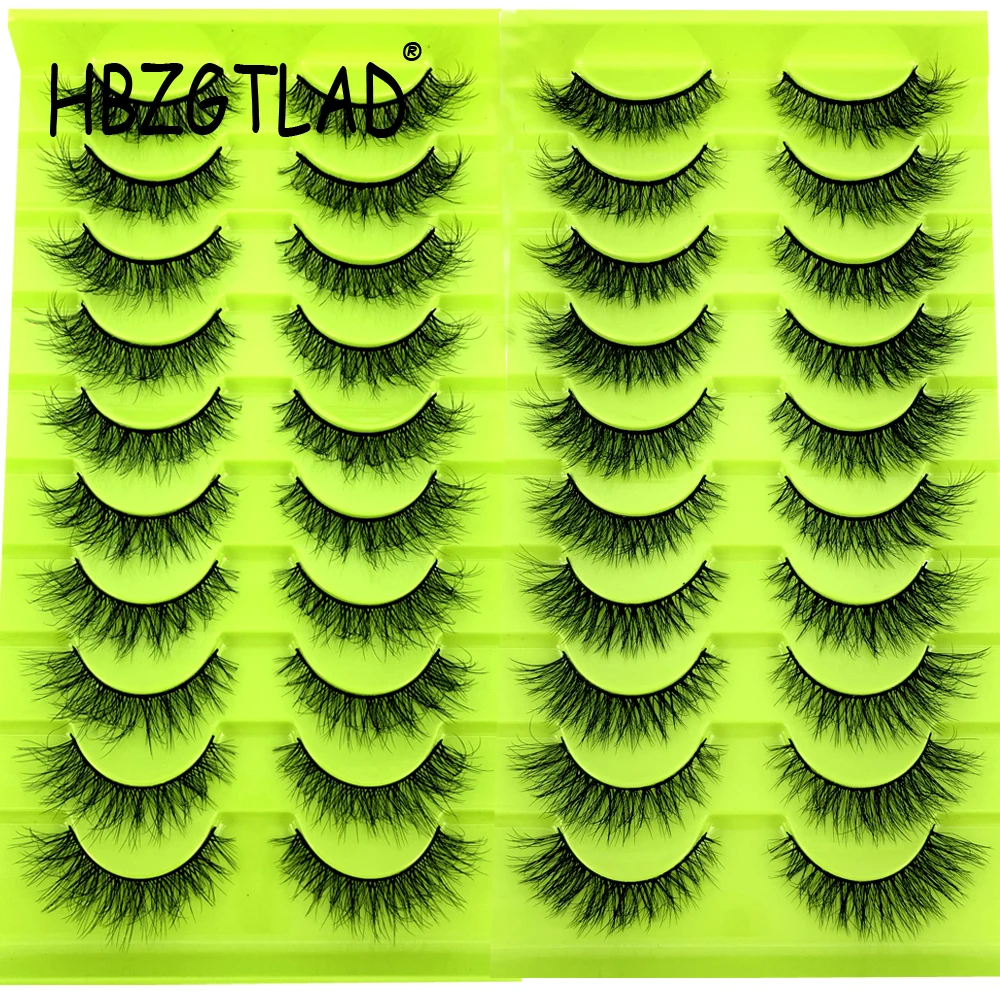 HBZGTLAD 10 Pairs Natural False Eyelashes Fake Lashes Long Makeup 3d Mink Lashes Extension Eyelash Mink Eyelashes for Beauty