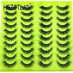 HBZGTLAD 10 pares pestañas postizas naturales, pestañas postizas largas, maquillaje 3d, extensión de pestañas de visón para belleza