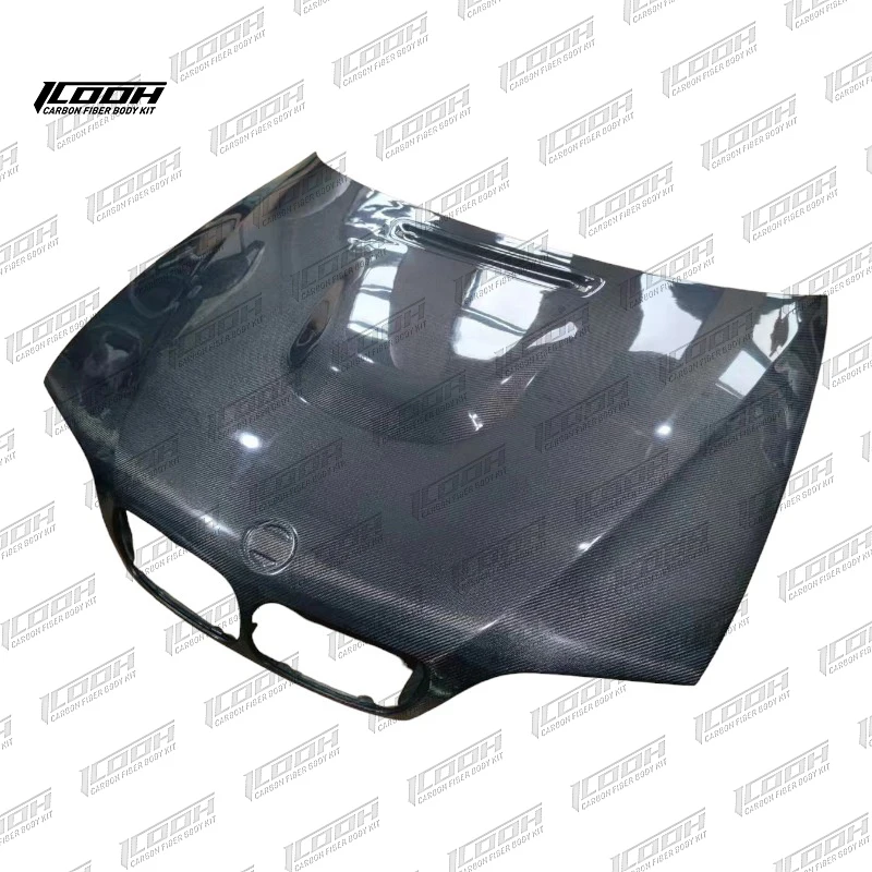 Racing E46 Style Carbon Fiber Fibre Body Kit Front Engine Hood Bonnet with Vents For BMW M3 E46 2004-2006