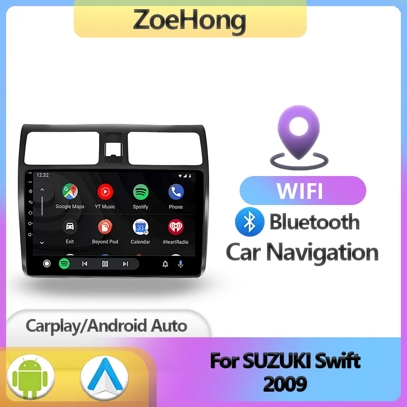 

Uttgala 10,1 ''Android13 для SUZUKI Swift 2005-2010, автомобильное центральное управление, навигация, 4G, WIFI, GPS, беспроводной мультимедийный плеер Carplay