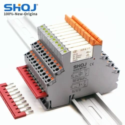 SHQJ 100%-NEW 10PCS QJCS BPT-61 HF41F 24-ZS 24V 12V 5V Sheet relay Screwless push in terminal LED Indicate 6A 2A SSR Slim relay