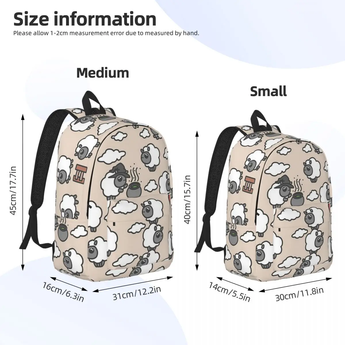 Sheep Farm Backpack Student Boys Girls BookBag Kids School Bag Computer Shoulder Bags for Men Women