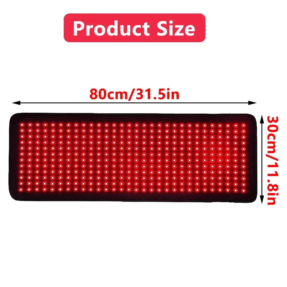 Coussin chauffant pour thérapie à la lumière rouge et infrarouge, 360 pièces, led 660nm et 850nm, pour le corps, le visage, la taille, le dos, le soulagement de la Fatigue de la peau, nouveauté 2025