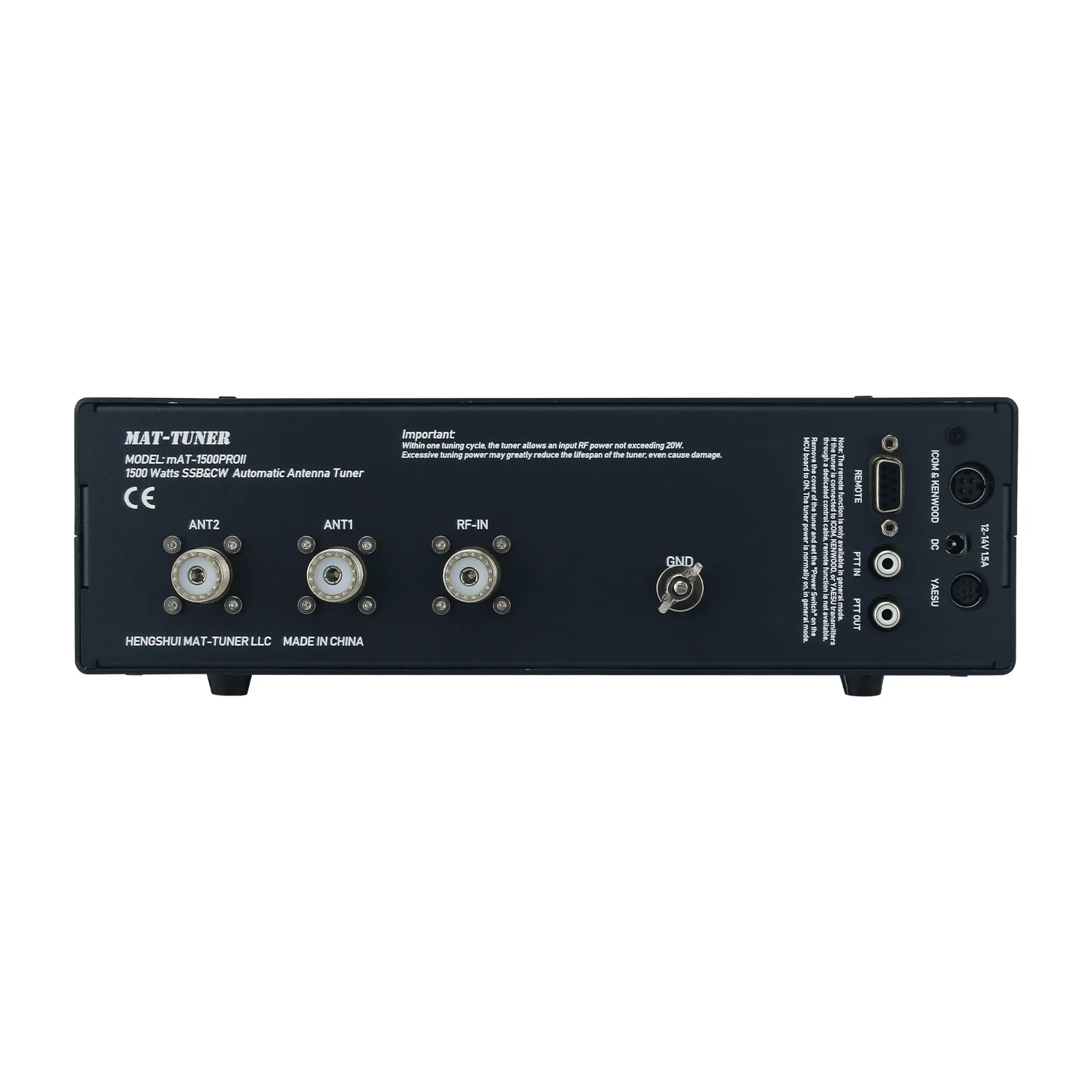 

MAT-1500Proll Universal 1500W High Power Automatic Antenna Tuner for Transmitters and Linear Amplifiers