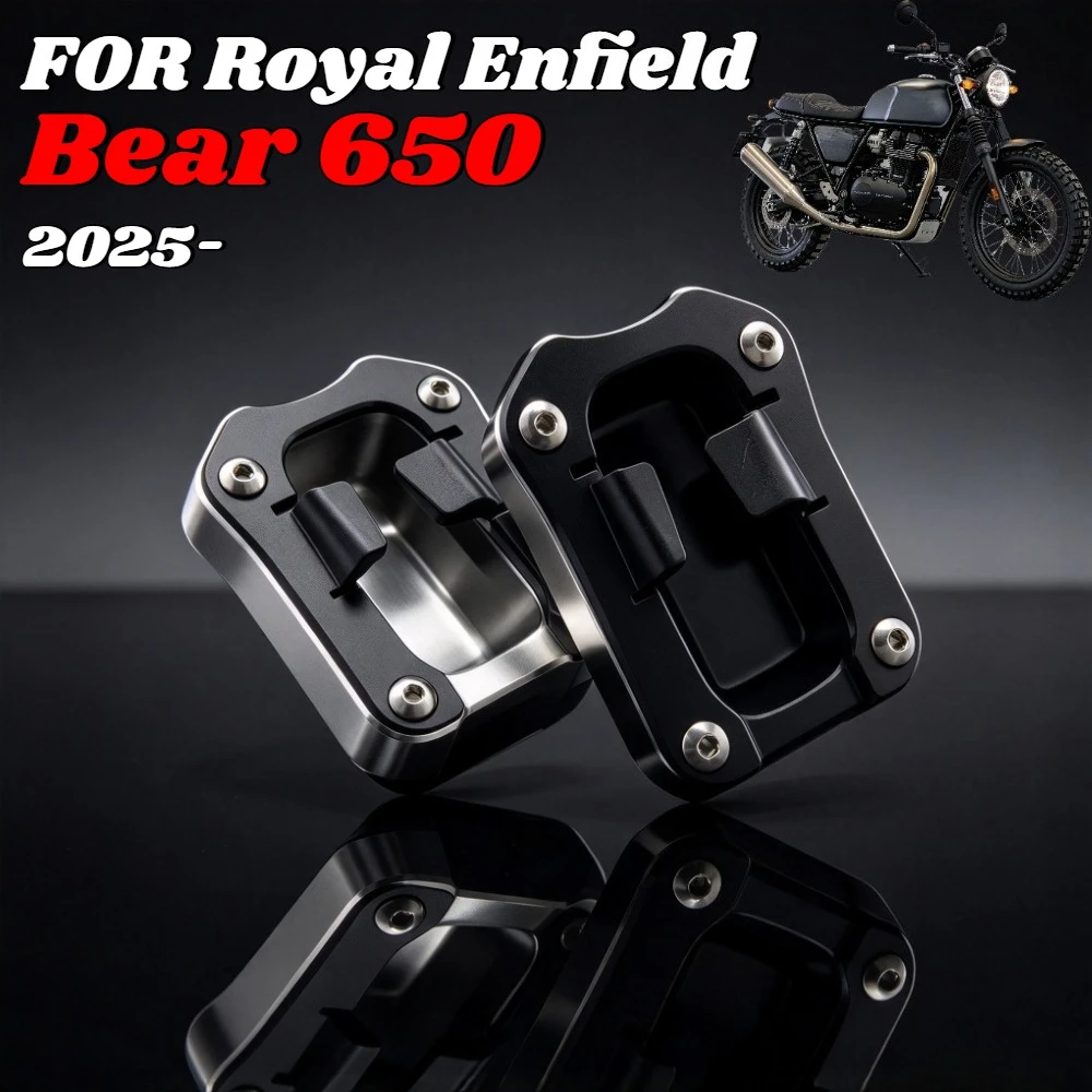 MotorcycleSide Stand Enlarge Support Plate Tand Extender Foot Side Stand Extension Pad FOR Royal Enfield Bear 650 2025 2026 2027
