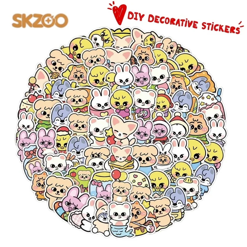 

Наклейки SKZOO Wolf Chan Dwaekki Jiniret: Высококачественные, яркие, мультяшные, милые, для декора, водонепроницаемые, для DIY-проектов