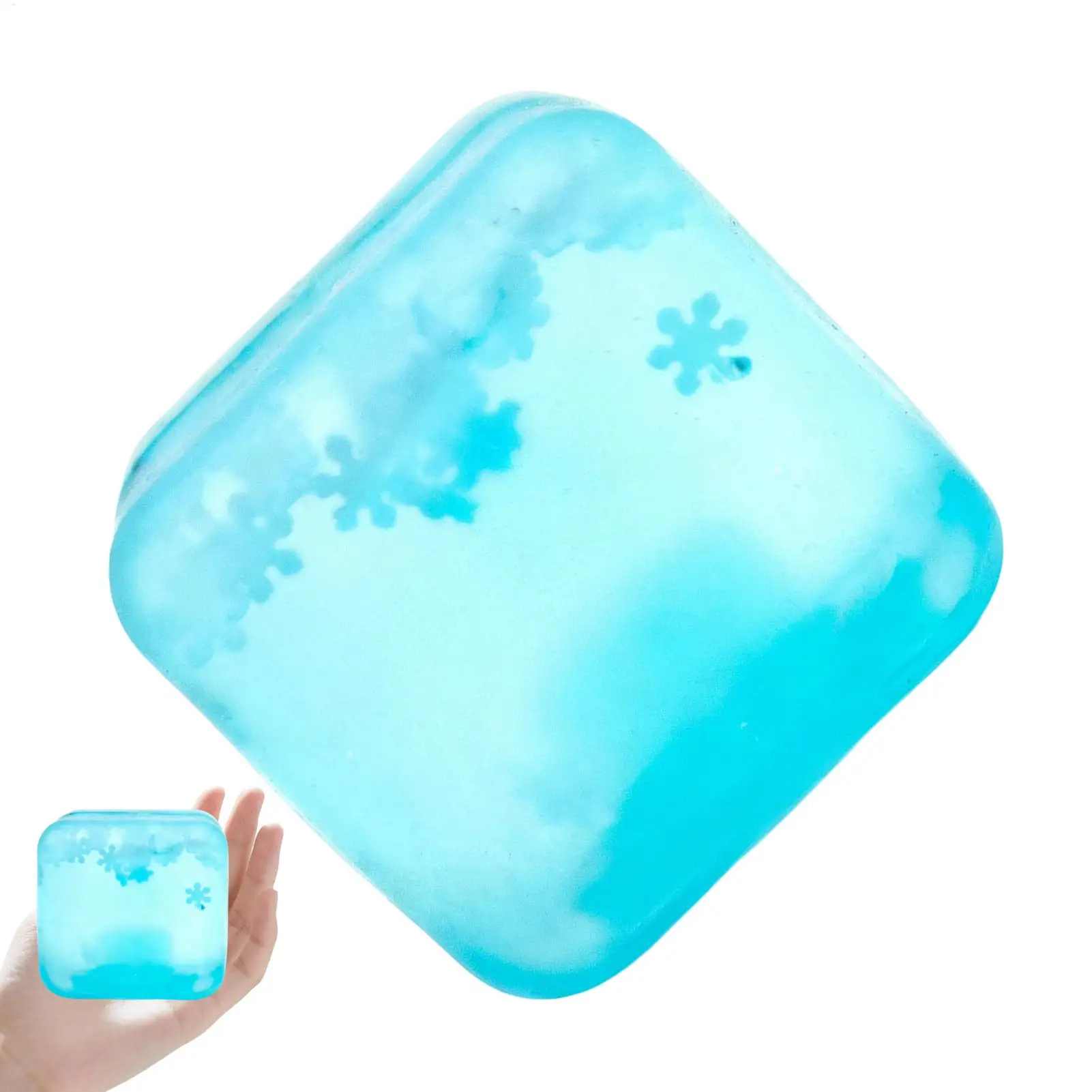 Fidget Toys Ice Cubes Slow Rising Sensory Fidget Toy Soft Ice Cubes Stress Relief Squeeze Toy Hand Exercise Calming Tool