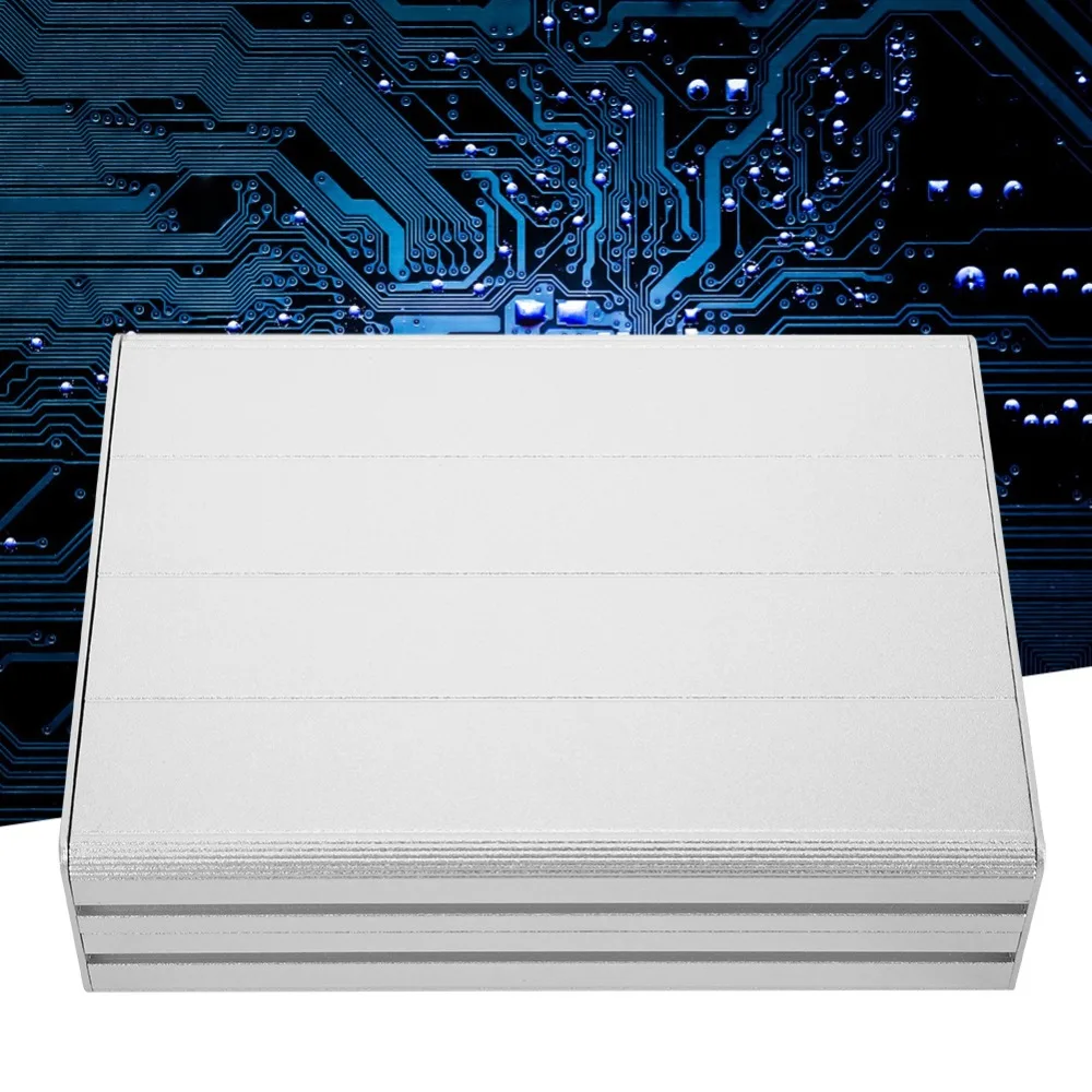 Durable 45x122x160mm Aluminum Box Aluminum Alloy Silver Aluminum Project Box Cooling Design Electrical Box Equipment Enclosure