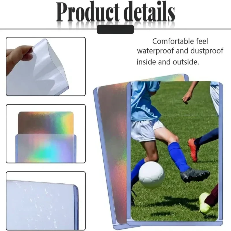 Imagem -06 - Plástico Rígido Card Sleeves Capa Padrão para Kpop Sports Baseball Football Game Trading Card Photocard Protetores 35pt pc 50 Pcs