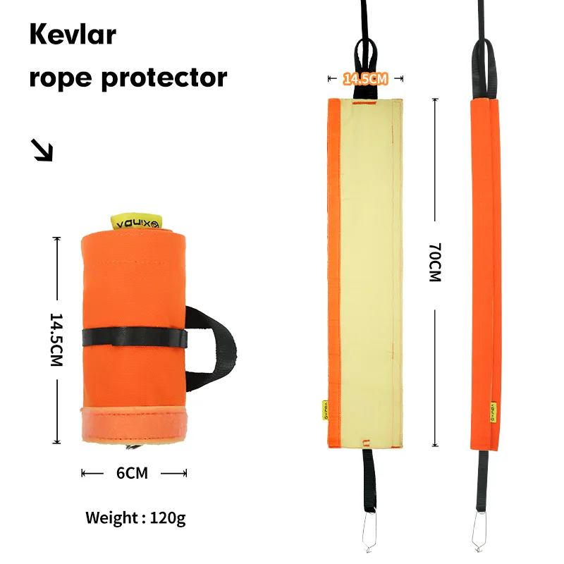 Imagem -02 - Xinda Outdoor Rock Climbing Rope Capa Protetora Protetor de Corda Anti-wear Protective Kevlar Pad Sleeve