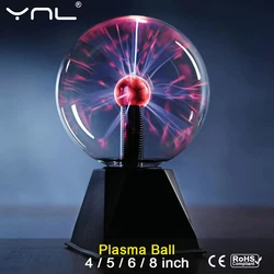 Lampe LED Tactile en Clip Magique de 220V avec Boule Plasma, Luminaire Décoratif d'Nik, Idéal comme Cadeau d'Anniversaire ou de Noël pour Enfant