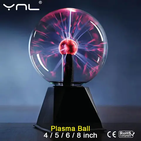 Plasma Ball Touch Lamp 220V LED Night Light YNL