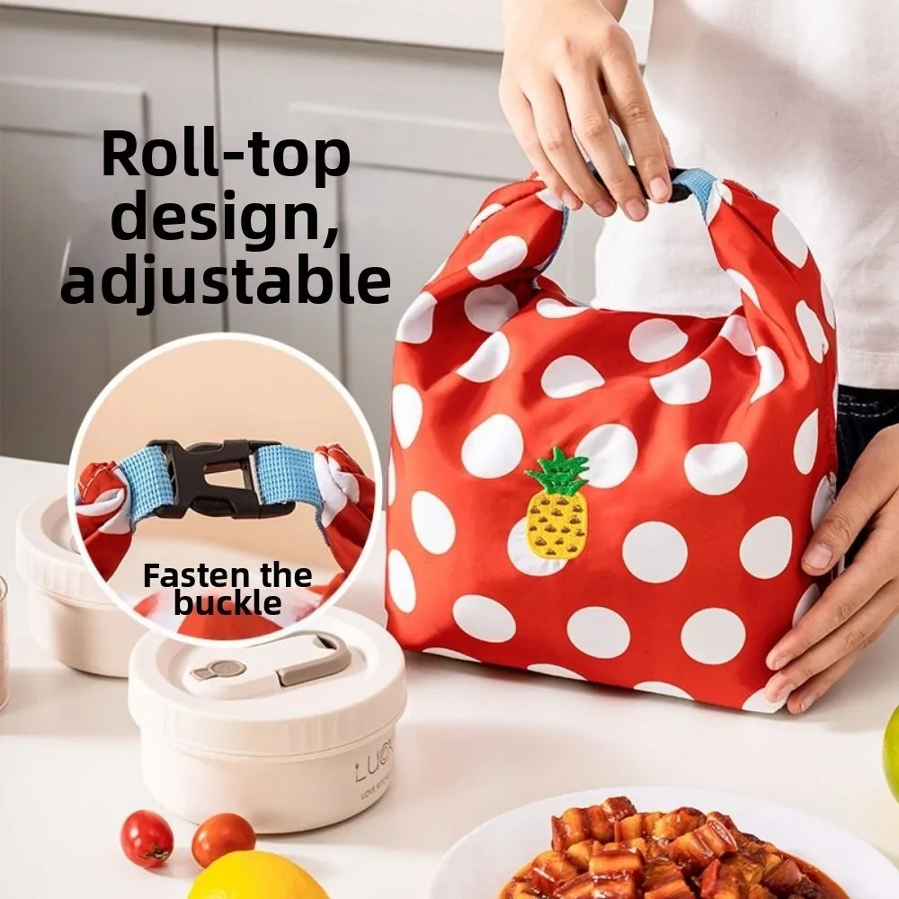 

Cartoon Large Capacity Lunch Bag Insulated Hand-Held Food Box Bag Foldable Waterproof Insulated Bag Cooling Storage