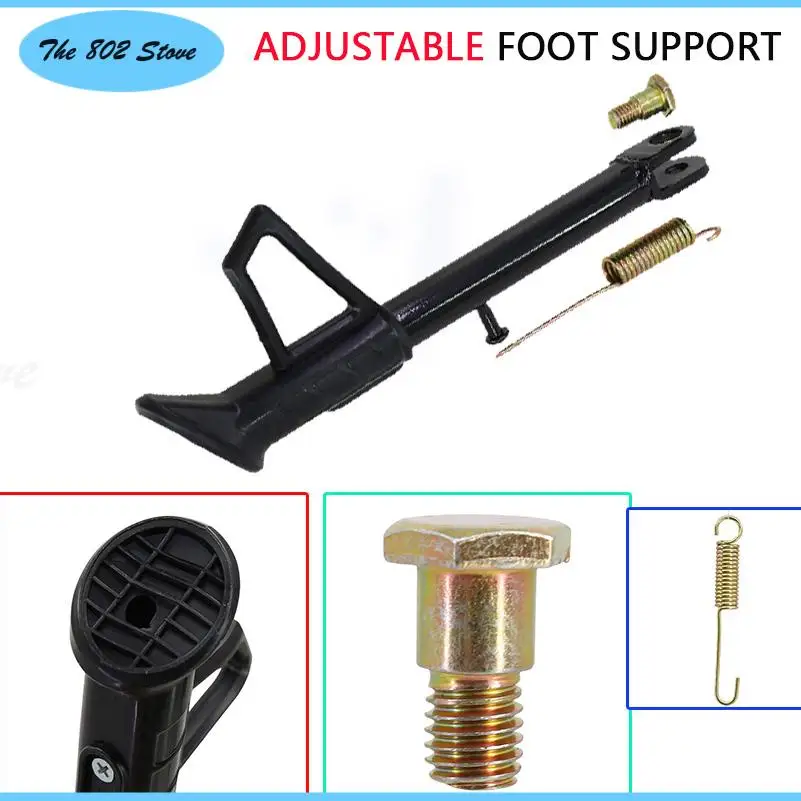 Universal Motorbike Adjustable Kickstand Side Stand Parking Foot Support Tripod Holder For Scooter Electric Dit Pit Bike