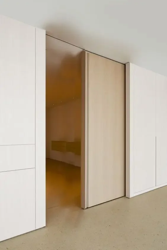 

l # door Interior Hidden Pocket Door Sliding Latest design Wooden Aluminum frame In-wall Pretty Simple style