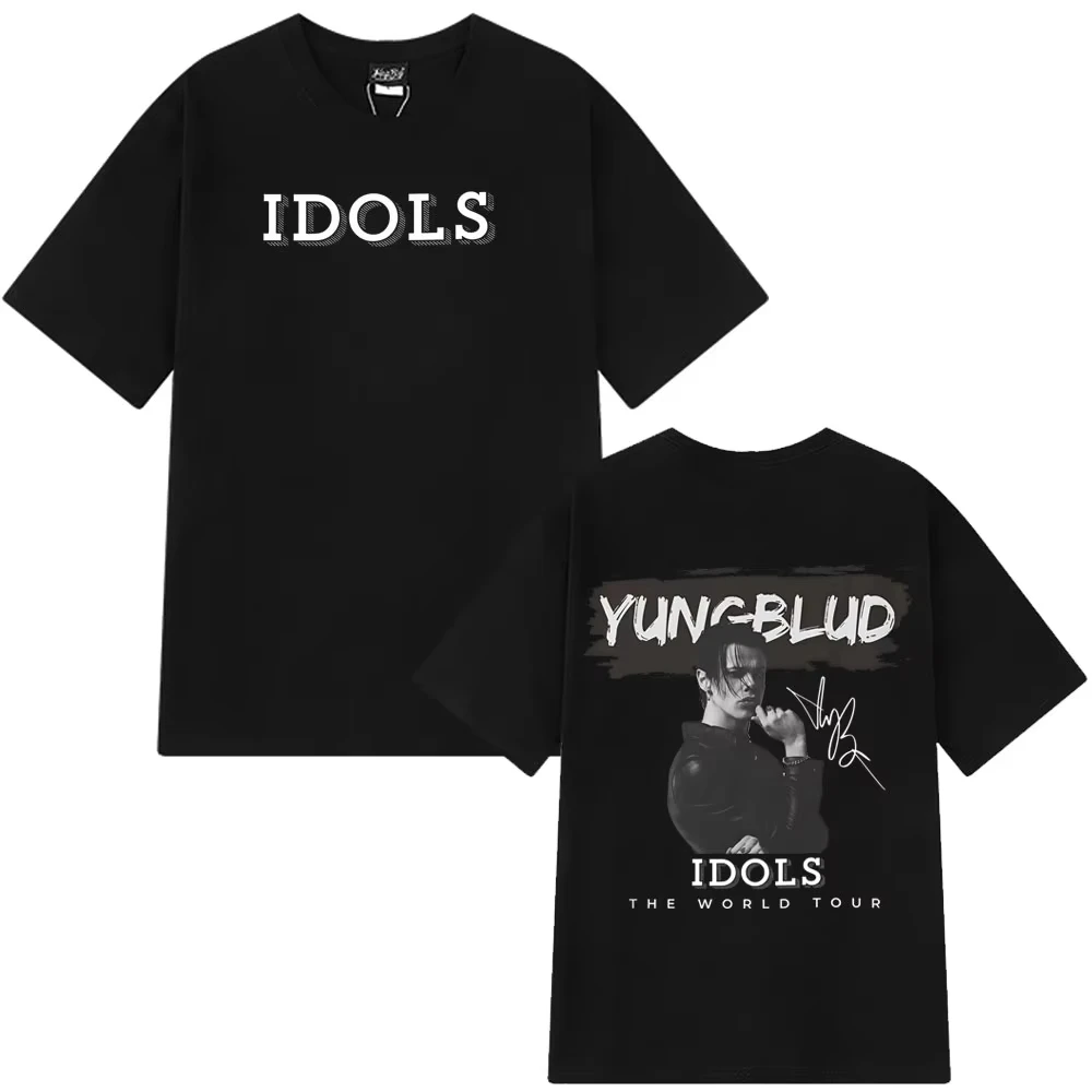 

Yungblud 2025 World Tour, новые винтажные футболки Idols для мужчин и женщин, футболки в стиле панк-рок, хлопковые футболки с короткими рукавами в стиле хип-хоп, большие футболки