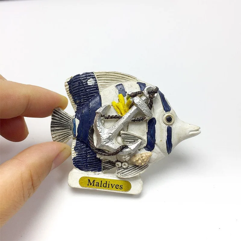 

Maldives Personalized Creative Marine Life Magnetic Fridge Magnets High-Value Hand-Painted Decorations Souvenirs