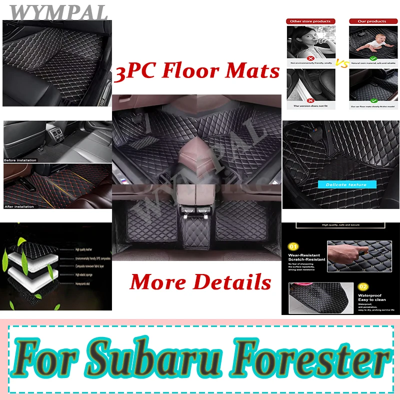 

Роскошные автомобильные коврики для Subaru Forester 2024 2023 2022 2021 2020 2019, автомобильные внутренние коврики, водонепроницаемые аксессуары для ног