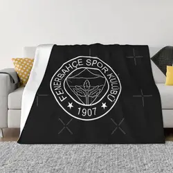 Fenerbahce Black No Stars Blanket Bedspread On The Bed Anime