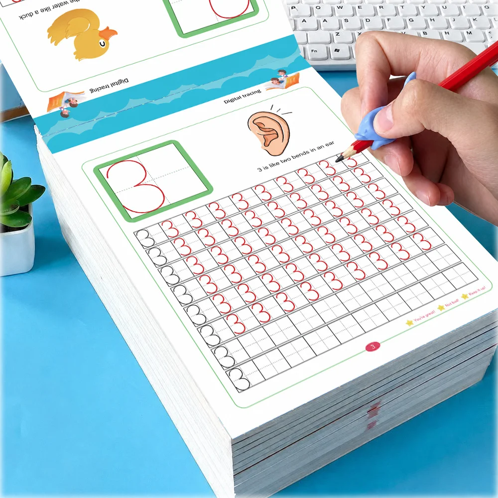 Numbers 0-50 Tracing Workbook 32 Pages Preschool Kids Number Writing Practice Counting Learning Early Math Activity Book