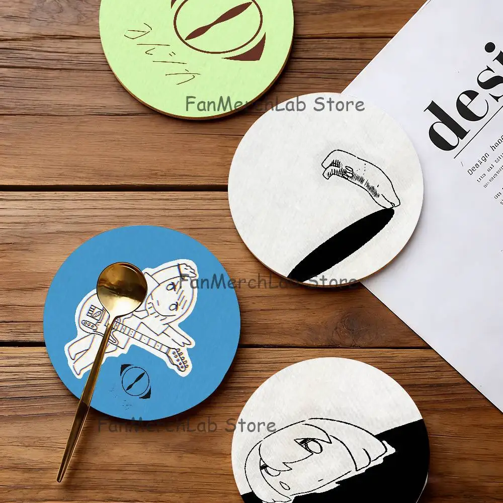 

Y-Yorushika Band Japanese Round Coaster Non-slip table mat Insulated Coasters Kitchen Dining Room Tabletop Decor