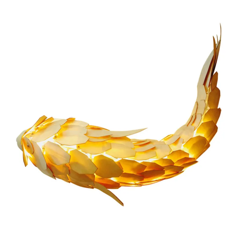 Restaurant, wandlamp, Scandinavisch, creatief, karper, decoratieve lamp