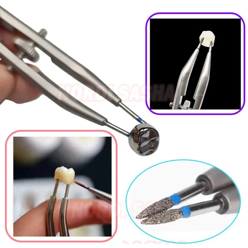 1/3 Uds. Alicates de corona de manga AR Dental pinzas de soporte de Metal alicates de corona interior AR herramientas de laboratorio Dental
