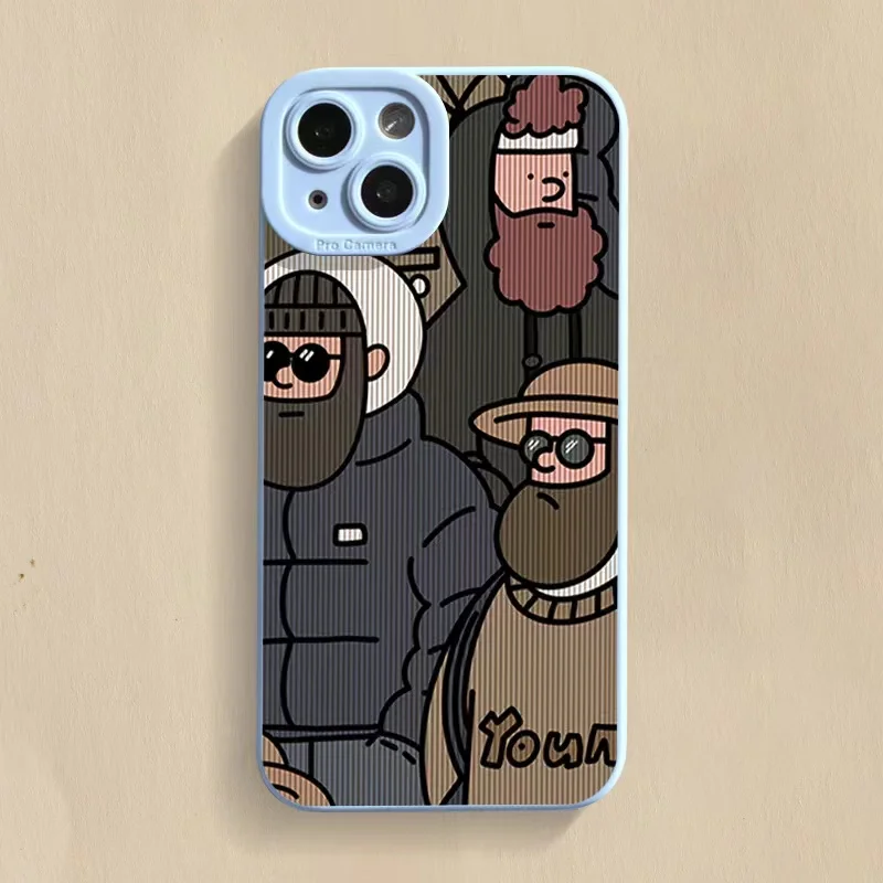 New fun Cartoon Patterned Case Works On The iPhone 11 12 13 14 Pro Max XR XS X 7 8 Plus SE2020 Mini Shockproof Soft Rear Cover