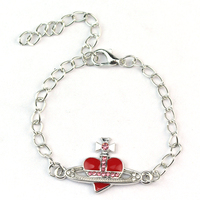 Trendy Bracelet Saturn Rhinestone Crystal Planet Saturn Pendant for Women Fashion Charm Jewelry Gift
