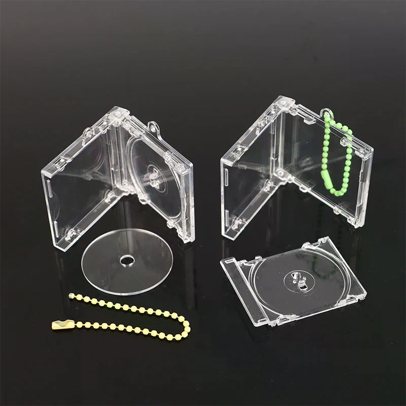 /HTF/Album Mini CD Case Keychain CD Player Keyring Peripheral Commemorative Album Key Holder For DIY Backpack Pendant Blank view 2