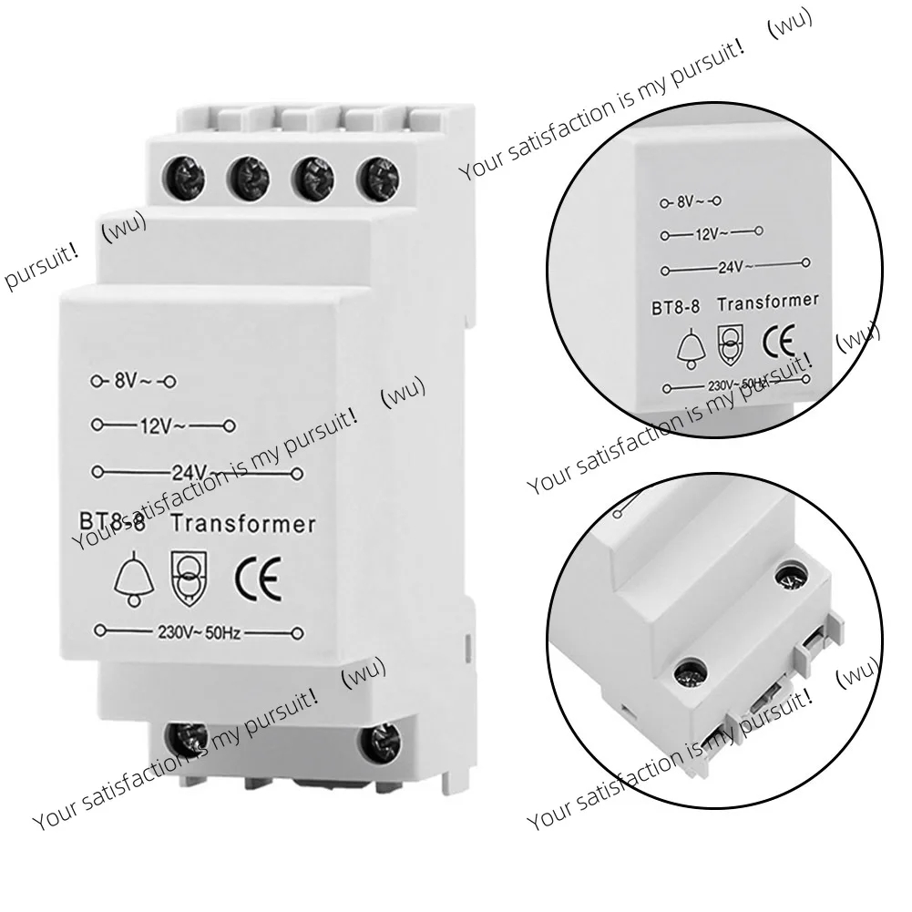 

Трансформатор дверного звонка 8-24 В/230 В переменного тока, вход 8 В, 12 В, 24 В, монтажная опора на розетку, несколько выходов