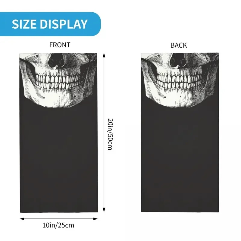 Scary Skull Evil Smile Bandana Neck Warmer Men Women Winter Hiking Ski Scarf Gaiter Horror Halloween Face Cover